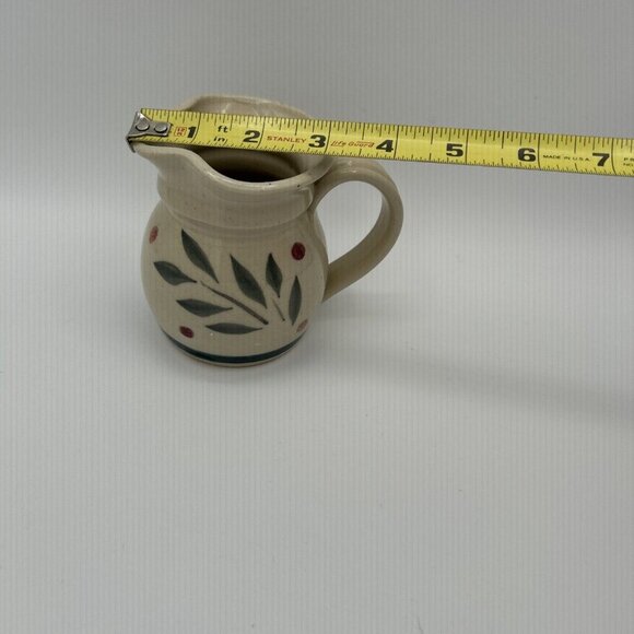 Hilltop Pottery Glazed Stoneware Creamer Leaves & Berry Design - Picture 8 of 8